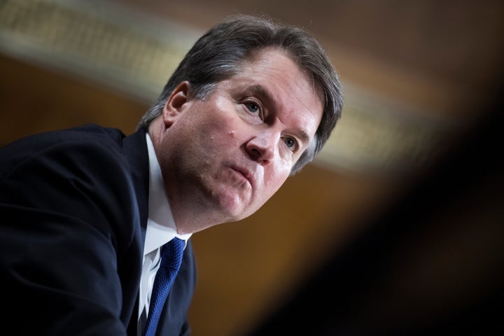 Judge Brett Kavanaugh testifies during a Senate Judiciary Committee hearing on Sept. 27.