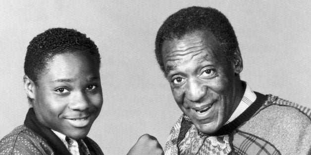 THE COSBY SHOW -- Season 3 -- Pictured: (l-r) Malcolm-Jamal Warner as Theodore 'Theo' Huxtable, Bill Cosby as Dr. Heathcliff 'Cliff' Huxtable (Photo by Alan Singer/NBC/NBCU Photo Bank via Getty Images)