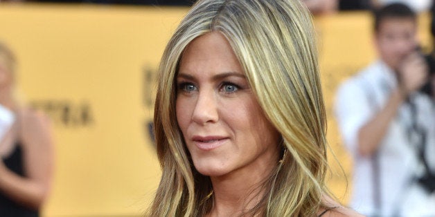 LOS ANGELES, CA - JANUARY 25: Actress Jennifer Aniston attends TNT's 21st Annual Screen Actors Guild Awards at The Shrine Auditorium on January 25, 2015 in Los Angeles, California. 25184_017 (Photo by Kevin Winter/WireImage)