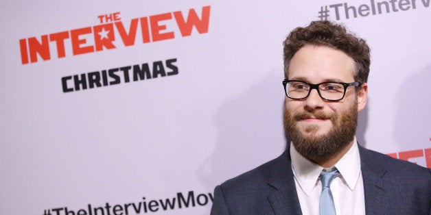 LOS ANGELES, CA - DECEMBER 11: Seth Rogen arrives at the Los Angeles premiere of 'The Interview' held at The Theatre at Ace Hotel Downtown LA on December 11, 2014 in Los Angeles, California. (Photo by Michael Tran/FilmMagic)