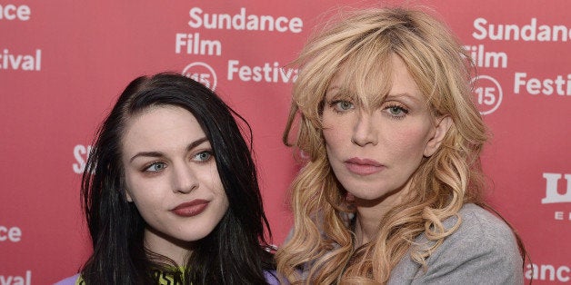 PARK CITY, UT - JANUARY 24: Frances Bean Cobain and Courtney Love attend the 'Kurt Cobain: Montage Of Heck' Premiere during the 2015 Sundance Film Festival at The Marc Theatre on January 24, 2015 in Park City, Utah. (Photo by Paul Marotta/Getty Images for Sundance)