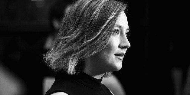 PARK CITY, UT - JANUARY 26: (EDITORS NOTE: Image was shot in black and white. Color version not available.) Actress Saoirse Ronan attends the 'Brooklyn' Premiere during the 2015 Sundance Film Festival on January 26, 2015 in Park City, Utah. (Photo by George Pimentel/Getty Images for Sundance)