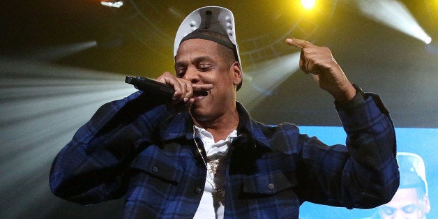 NEW YORK, NY - OCTOBER 30: Jay Z performs during Power 105.1's Powerhouse 2014 at Barclays Center on October 30, 2014 in New