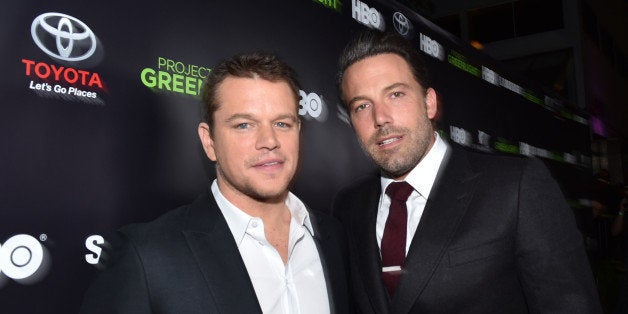 Matt Damon and Ben Affleck are seen at the HBO Project Greenlight Filmmaker Showcase on Friday, Nov. 7, 2014 in Hollywood, Ca