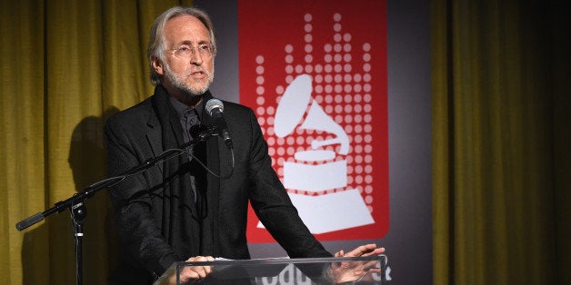 LOS ANGELES, CA - FEBRUARY 03: National Academy of Recording Arts and Sciences President Neil Portnow speaks onstage during