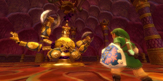 In this video game image released by Nintendo Co., a scene is shown from, "Legend of Zelda: Skyward Sword." (AP Photo/Nintend