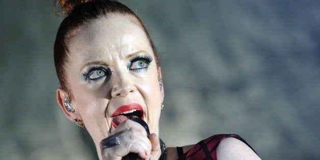 Singer Shirley Manson of the rock band Garbage performs at Huxleys Neuer Welt in Berlin, Germany, 27 November 2012. Photo: Britta Pedersen