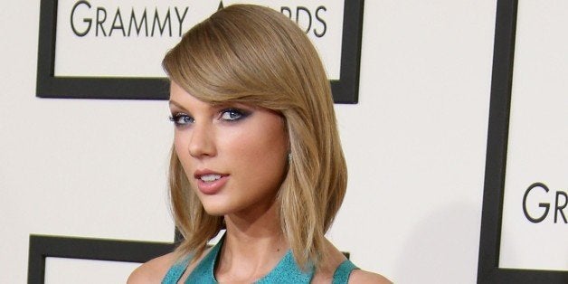 LOS ANGELES, CA - FEBRUARY 08: Taylor Swift attends The 57th Annual GRAMMY Awards at the STAPLES Center on February 8, 2015 in Los Angeles, California. (Photo by Dan MacMedan/WireImage)