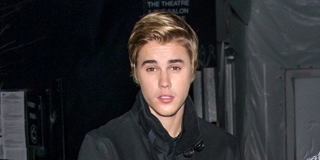 NEW YORK, NY - FEBRUARY 14: Singer-songwriter Justin Bieber is seen arriving at Naomi Campbell's Fashion For Relief Charity Fashion Show during Mercedes-Benz Fashion Week Fall 2015 at Lincoln Center on February 14, 2015 in New York City. (Photo by Gilbert Carrasquillo/GC Images)