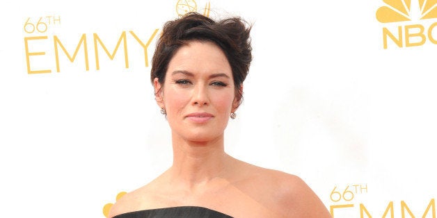 LOS ANGELES, CA - AUGUST 25: Actress Lena Headey arrives for the 66th Annual Primetime Emmy Awards held at Nokia Theatre L.