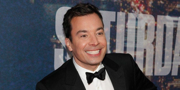 Jimmy Fallon attends the SNL 40th Anniversary Special at Rockefeller Plaza on Sunday, Feb. 15, 2015, in New York. (Photo by Andy Kropa/Invision/AP)