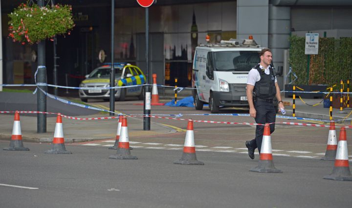 A police cordon was put in place after the incident, which took place on Tuesday morning 