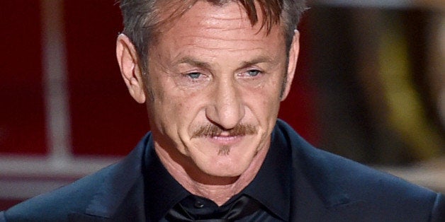 HOLLYWOOD, CA - FEBRUARY 22: Actor Sean Penn speaks onstage during the 87th Annual Academy Awards at Dolby Theatre on Februa