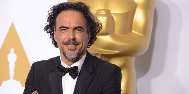 HOLLYWOOD, CA - FEBRUARY 22: Producer/director Alejandro G. Inarritu, winner of Best Original Screenplay, Best Director, and Best Motion Picture, for 'Birdman' poses in the press room during the 87th Annual Academy Awards at Loews Hollywood Hotel on February 22, 2015 in Hollywood, California. (Photo by C Flanigan/Getty Images)