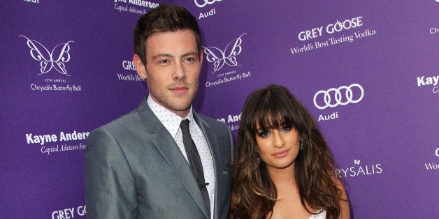 LOS ANGELES, CA - JUNE 08: Actors Cory Monteith and Lea Michele arrive at the 12th Annual Chrysalis Butterfly Ball on June 8, 2013 in Los Angeles, California. (Photo by Jonathan Leibson/Getty Images for Chrysalis)