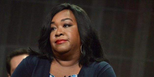 Shonda Rhimes during the "How to Get Away with Murder" panel at the Disney/ABC Television Group 2014 Summer TCA at the Beverl