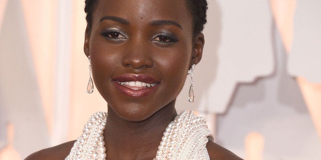 HOLLYWOOD, CA - FEBRUARY 22: Lupita Nyong'o arrives at the 87th Annual Academy Awards at Hollywood & Highland Center on Febr