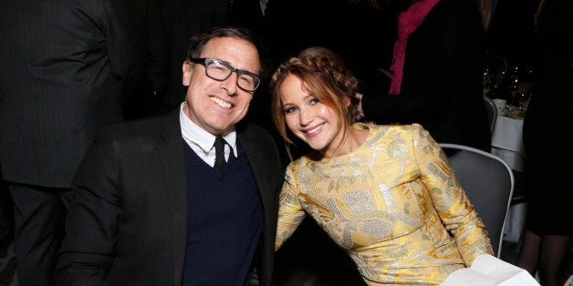 David O. Russell and Jennifer Lawrence attend the LA Film Critics Association Awards at the InterContinental Hotel on Saturda
