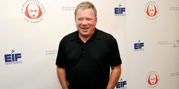 Cast member William Shatner poses at the 24th annual Simply Shakespeare benefit reading of "As You Like It," at UCLA's Freud Playhouse on Monday, Sept. 22, 2014, in Los Angeles. (Photo by Chris Pizzello/Invision/AP)