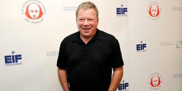 Cast member William Shatner poses at the 24th annual Simply Shakespeare benefit reading of "As You Like It," at UCLA's Freud