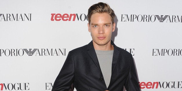 LOS ANGELES, CA - SEPTEMBER 26: Dominic Sherwood arrives at the Teen Vogue Young Hollywood Party on September 26, 2014 in Lo