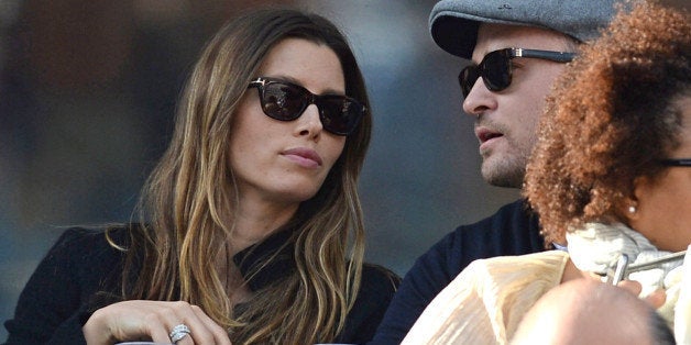 NEW YORK, NY - SEPTEMBER 09: Justin Timberlake and Jessica Biel attend the 2013 US Open at USTA Billie Jean King National Tennis Center on September 9, 2013 in New York City. (Photo by Uri Schanker/WireImage)