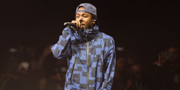 PASADENA, CA - FEBRUARY 21: Rapper Kendrick Lamar performs onstage at the Rose Bowl on February 21, 2015 in Pasadena, California. (Photo by Scott Dudelson/Getty Images)