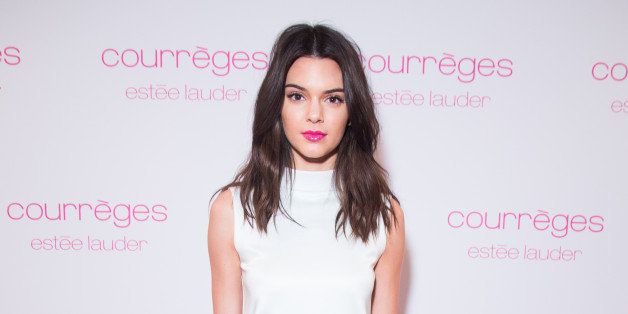 PARIS, FRANCE - MARCH 07: Kendall Jenner attends the Courreges and Estee Lauder : Dinner Party as part of the Paris Fashion Week Womenswear Fall/Winter 2015/2016 on March 7, 2015 in Paris, France. (Photo by Victor Boyko/WireImage)