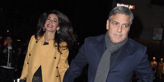 NEW YORK, NY - MARCH 07: George Clooney and Amal Clooney are seen on March 7, 2015 in New York City. (Photo by NCP/Star Max/GC Images)