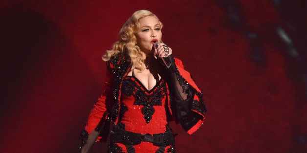 Madonna performs at the 57th annual Grammy Awards on Sunday, Feb. 8, 2015, in Los Angeles. (Photo by John Shearer/Invision/AP)