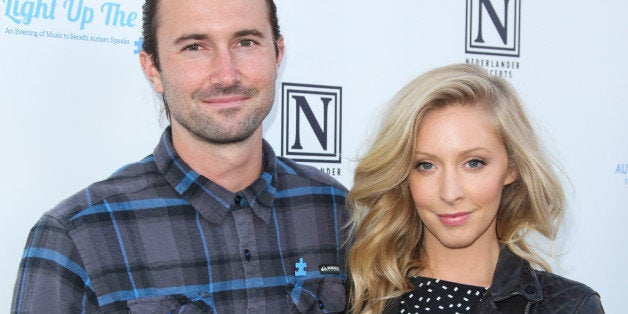 LOS ANGELES, CA - APRIL 05: Recording Artists Leah Felder (R) and Brandon Jenner (L) attend the 2nd Light Up The Blues concert an evening of music to benefit Autism Speaks at The Theatre At Ace Hotel on April 5, 2014 in Los Angeles, California. (Photo by Paul Archuleta/FilmMagic)