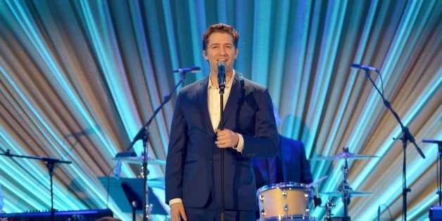 LOS ANGELES, CA - FEBRUARY 21: Actor Matthew Morrison performs onstage during The Weinstein Company's Academy Awards Nominees Dinner in partnership with Chopard, DeLeon Tequila, FIJI Water and MAC Cosmetics on February 21, 2015 in Los Angeles, California. (Photo by Charley Gallay/Getty Images for TWC)