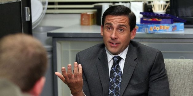 THE OFFICE -- 'Counseling' Episode 702 -- Pictured: Steve Carell as Michael Scott -- Photo by: Chris Haston/NBC/NBCU Photo Bank