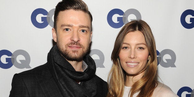 NEW YORK, NY - NOVEMBER 11: (Exclusive Coverage) Musician/actor Justin Timberlake (L) and actress Jessica Biel attend the GQ