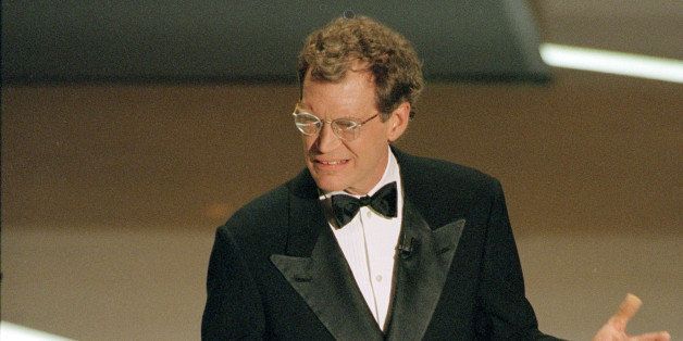 David Letterman is shown during his opening monologue as host of the 67th annual Academy Awards at the Shrine Auditorium in Los Angeles, Ca., Monday, March 27, 1995. (AP Photo/Michael Caulfield)