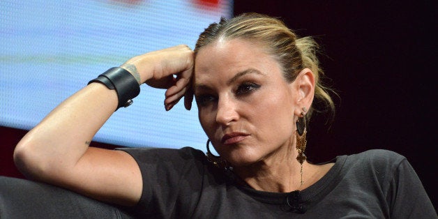 Drea de Matteo on stage during the âSons of Anarchyâ panel at the The FX 2014 Summer TCA held at the Beverly Hilton Hotel