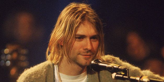 American singer and guitarist Kurt Cobain (1967 - 1994), performs with his group Nirvana at a taping of the television program 'MTV Unplugged,' New York, New York, Novemeber 18, 1993. (Photo by Frank Micelotta/Getty Images)