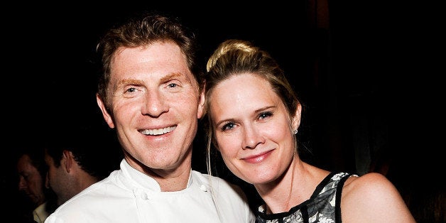 NEW YORK, NY - JUNE 06: Bobby Flay and Stephanie March attend The Belmont Stakes Charity Celebration Honoring Bobby Flay at