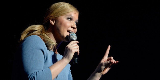 LAS VEGAS, NV - JANUARY 09: Honoree Amy Schumer accepts the Breakthrough Award for Comedy onstage at the Variety Breakthrough of the Year Awards during the 2014 International CES at The Las Vegas Hotel & Casino on January 9, 2014 in Las Vegas, Nevada. (Photo by Jeff Bottari/Getty Images for Variety)