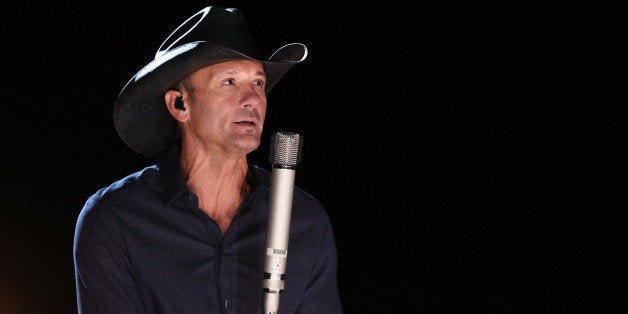 Tim McGraw performs during rehearsals for the 87th Academy Awards in Los Angeles, Friday, Feb. 20, 2015. The Academy Awards w