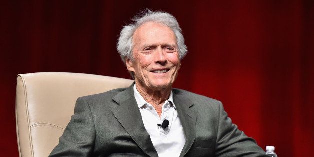 LAS VEGAS, NV - APRIL 22: Recipient of the Fandango Fan Choice award for Favorite Film of 2014, 'American Sniper,' Clint Eastwood speaks onstage during CinemaCon and Warner Bros. Pictures Present ÂThe Legend of Cinema Luncheon: A Salute to Clint EastwoodÂ at Caesars Palace during CinemaCon, the official convention of the National Association of Theatre Owners, on April 22, 2015 in Las Vegas, Nevada. (Photo by Alberto E. Rodriguez/Getty Images for CinemaCon)