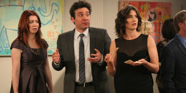 LOS ANGELES - FEBRUARY 7: 'The Ashtray' -- When Ted (Josh Radnor, center) receives an unexpected call from The Captain, the gang reminisced about their last awkward encounter with him, on HOW I MET YOUR MOTHER, Monday, Feb. 18 (8:00-8:30 PM, ET/PT) on the CBS Television Network. Also pictured: Alyson Hannigan (left) and Cobie Smulders (right) (Photo by Richard Cartwright/ CBS via Getty Images) 