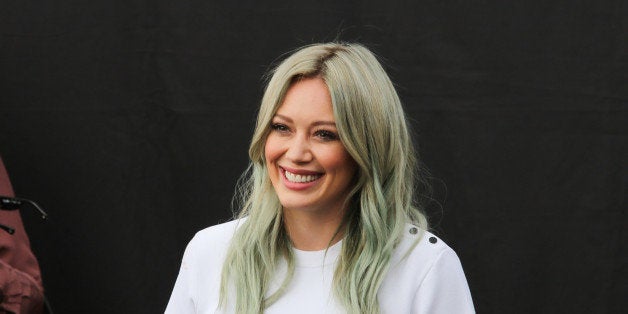 LOS ANGELES, CA - APRIL 07: Actress/singer Hilary Duff is seen at Universal CityWalk on April 7, 2015 in Los Angeles, Califo