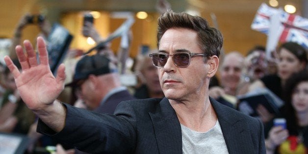 US actor Robert Downey Jr poses on the red carpet for the European premiere of the film 'Avengers: Age of Ultron' in London on April 21, 2015. AFP PHOTO / JUSTIN TALLIS (Photo credit should read JUSTIN TALLIS/AFP/Getty Images)