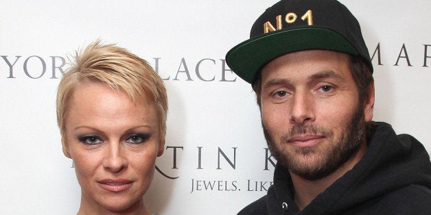 NEW YORK, NY - NOVEMBER 13: (L-R) Pamela Anderson and Rick Salomon attend The Martin Katz Jewel Suite Debuts At The New York Palace Hotel on November 13, 2013 in New York City. (Photo by Donald Bowers/Getty Images for The New York Palace Hotel)