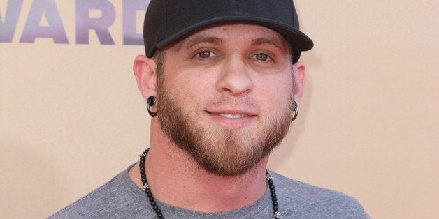 Brantley Gilbert arrives at the iHeartRadio Music Awards at The Shrine Auditorium on Sunday, March 29, 2015, in Los Angeles. (Photo by John Salangsang/Invision/AP)