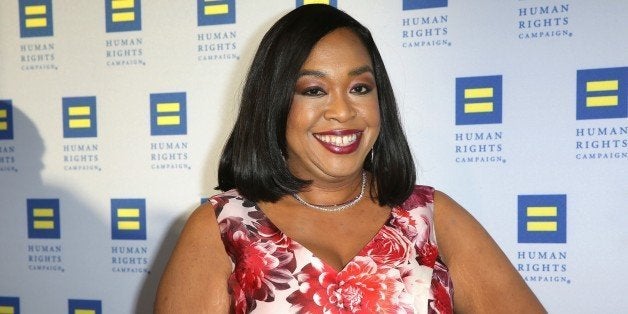 Shonda Rhimes arrives at the 2015 Human Rights Campaign Gala Dinner at the JW Marriott LA Live on Saturday, March 14, 2015 in Los Angeles. (Photo by Rich Fury/Invision/AP)