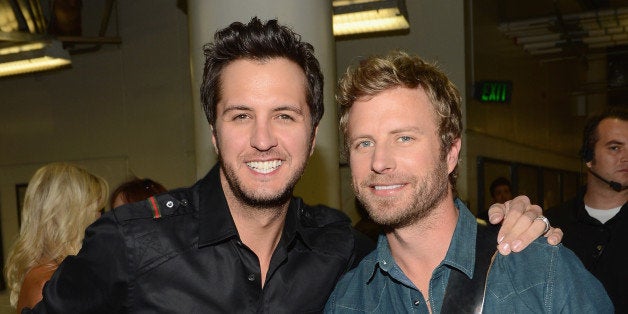 NASHVILLE, TN - DECEMBER 05: Luke Bryan and Dierks Bentley attend The GRAMMY Nominations Concert Live!! held at Bridgestone A