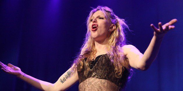 Courtney Love performs at the Celebration Of The 60th Anniversary Of Allen Ginsberg's "Howl" at the Theatre at Ace Hotel on Tuesday, April 7, 2015, in Los Angeles. (Photo by Rich Fury/Invision/AP)