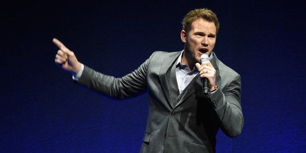 LAS VEGAS, NV - APRIL 23: Actor Chris Pratt speaks onstage during Universal Pictures Invites You to an Exclusive Product Presentation Highlighting its Summer of 2015 and Beyondat The Colosseum at Caesars Palace during CinemaCon, the official convention of the National Association of Theatre Owners, on April 23, 2015 in Las Vegas, Nevada. (Photo by Michael Buckner/Getty Images for CinemaCon)